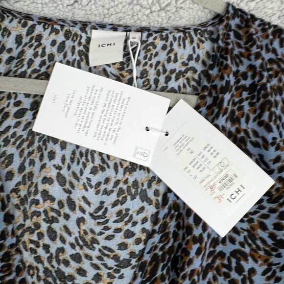 ICHI Ihbarbara V Neck Wrap Dress in Country Blue Womens Size 40 Country Stables - Picture 6 of 8